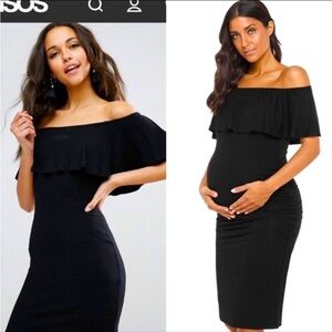 Off Shoulder Bodycon Midi Dress